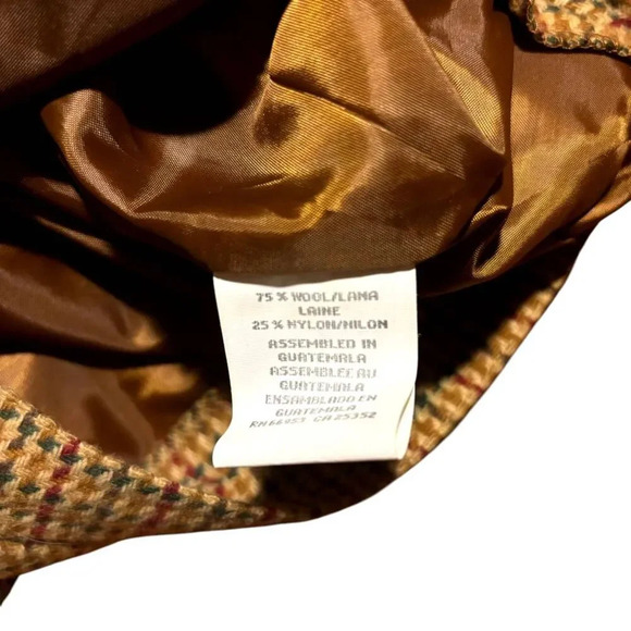 Vintage Leslie Fay 80s Wool Woven Houndstooth Pencil Skirt Womens Size 10 - Picture 4 of 8